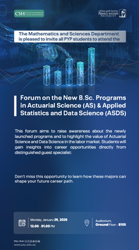 Forum on the New B.Sc. Programs in Actuarial Science (AS) & Applied Statistics and Data Science (ASDS)