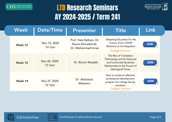 LTD Research Seminars AY 2024-2025 / Term 241