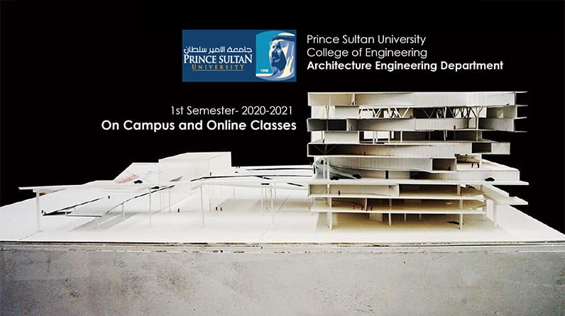 قسم الهندسة المعمارية الانتظام في الحرم الجامعي والتعليم عن بعد  الفصل الدراسي الأول للعام الأكاديمي ٢٠٢٠-٢٠٢١م
