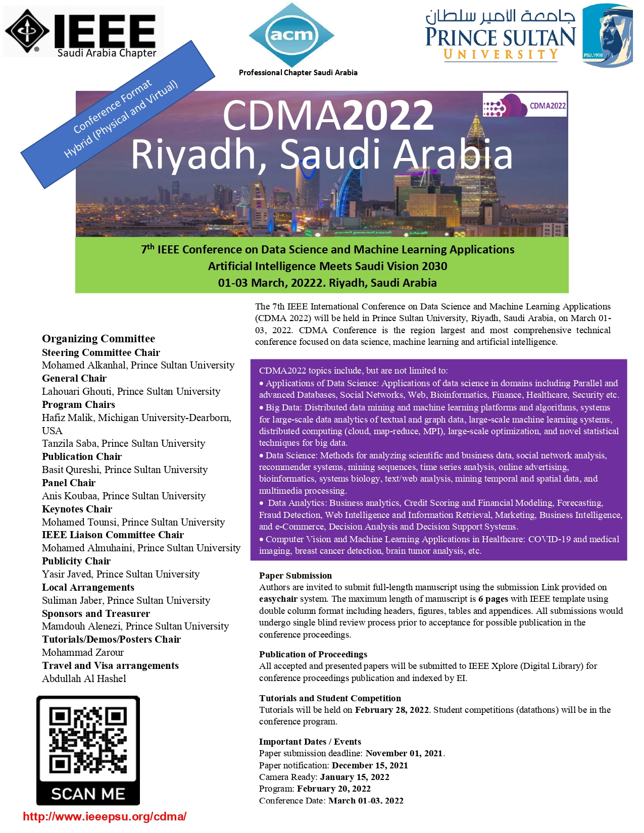 CDMA 2022 Dates announced