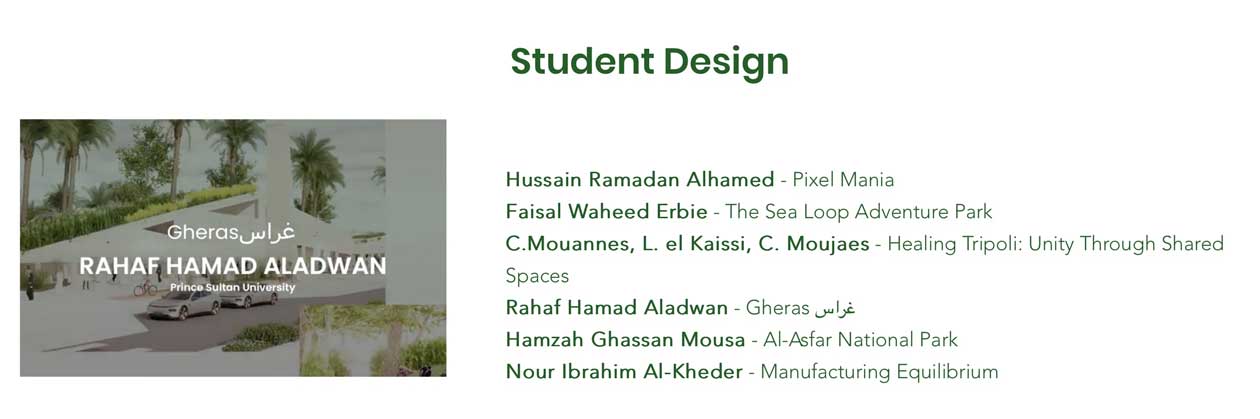 Architecture Student Rahaf Aladwan Nominated for the Landscape Middle East Award 2024 in the Category "Students Design"