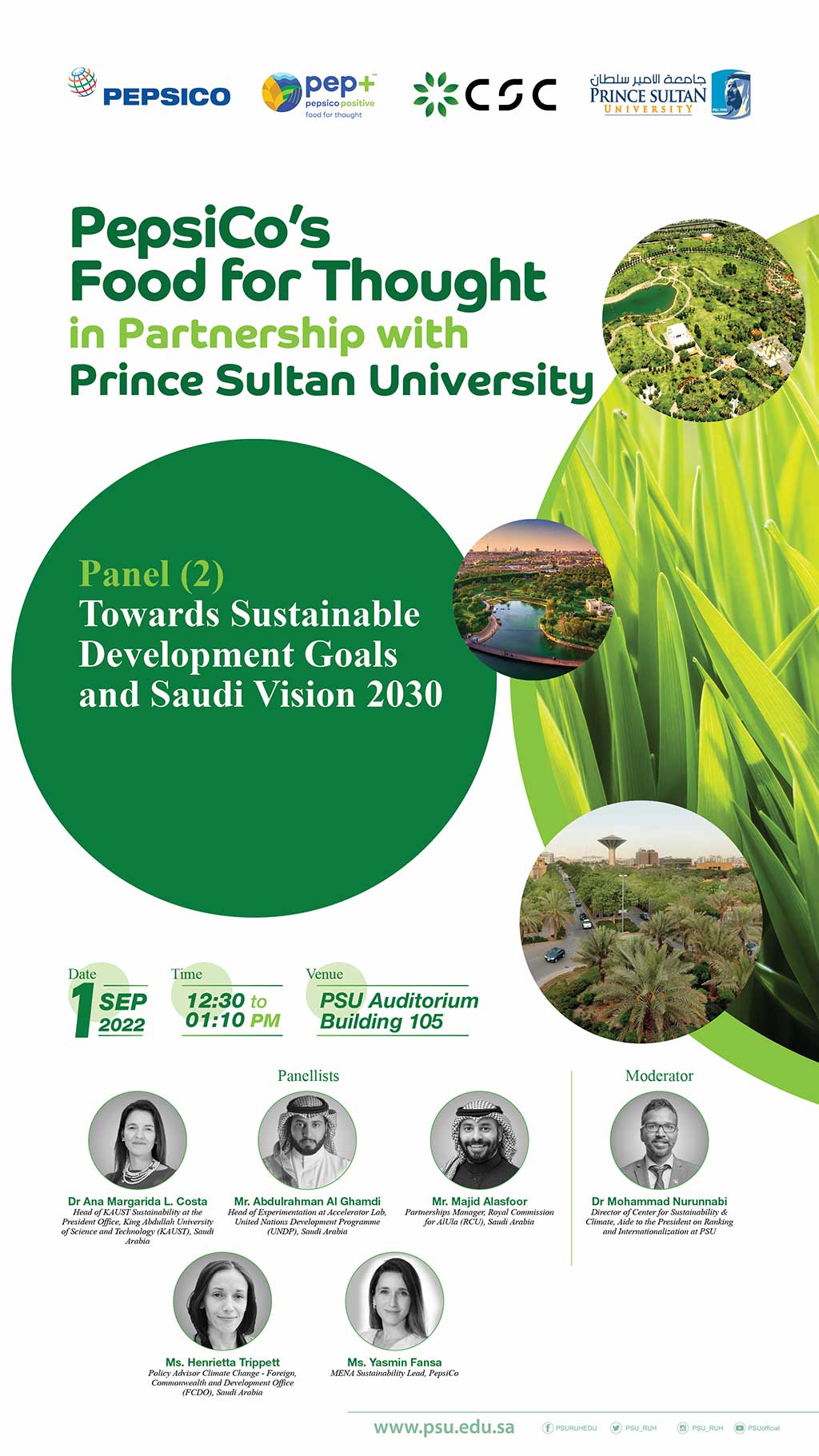 Panel 2: Towards Sustainable Development Goals and Saudi Vision 2030