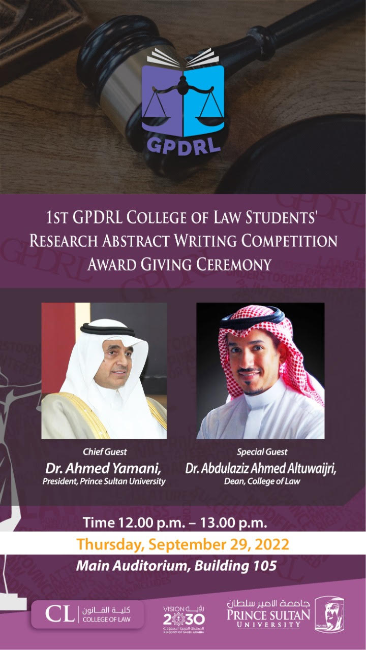 1st GPDRL College of Law Students' Research Abstract Writing Competition Award Giving Ceremony