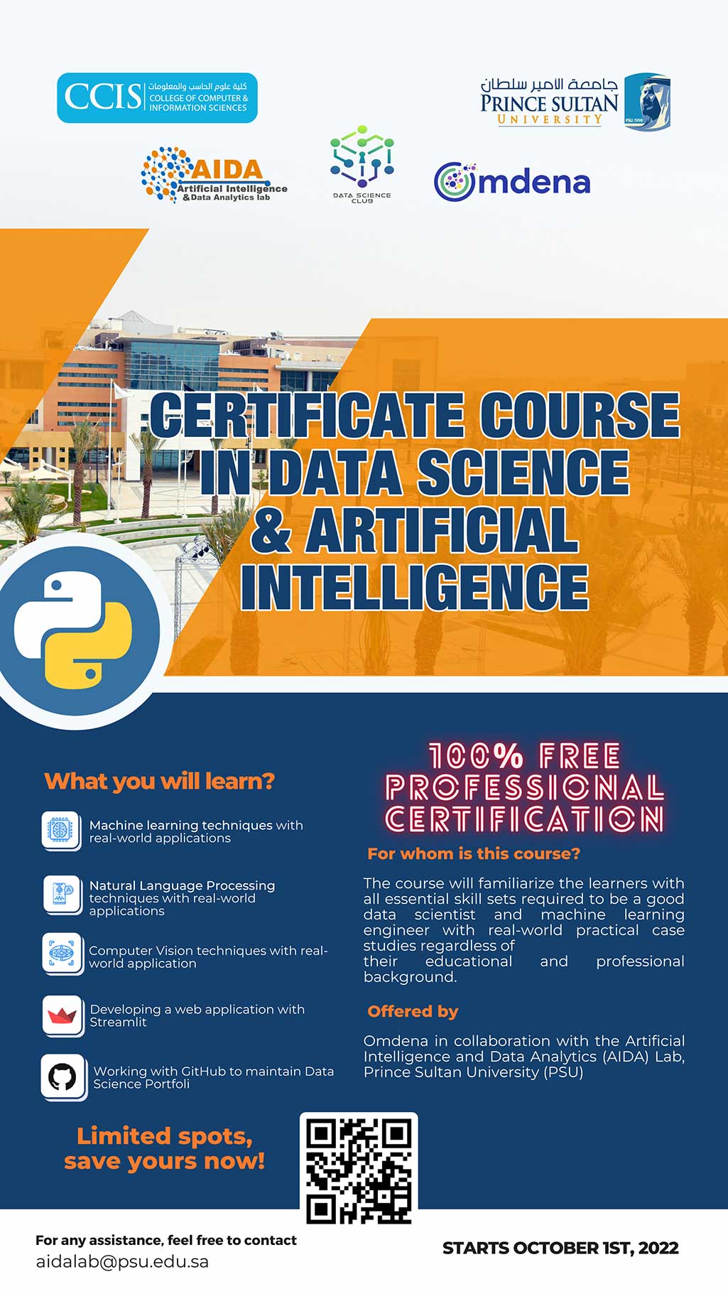 Certificate Course in Data Science & Artificial Intelligence