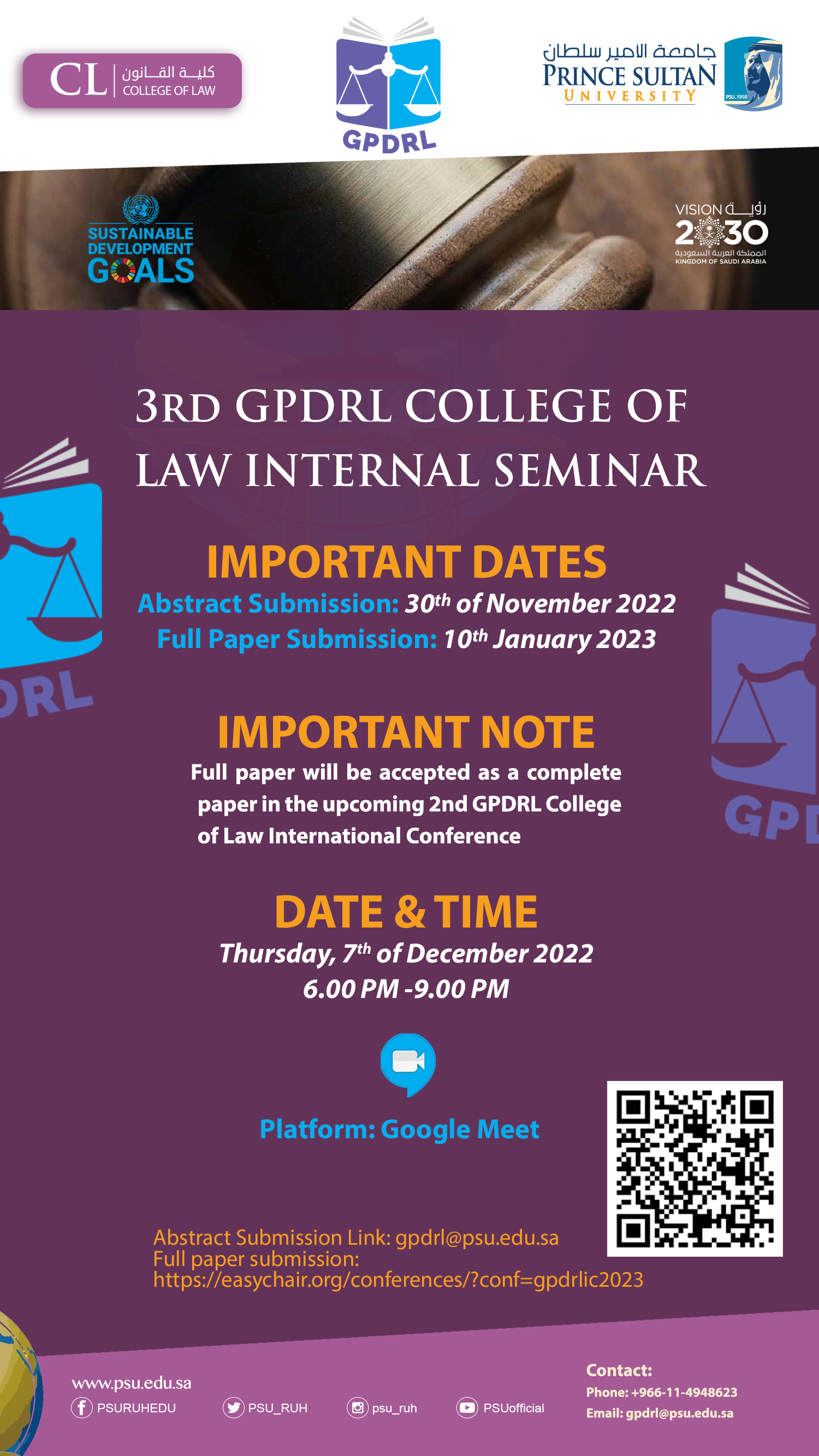 3rd GPDRL College of Law Internal Seminar