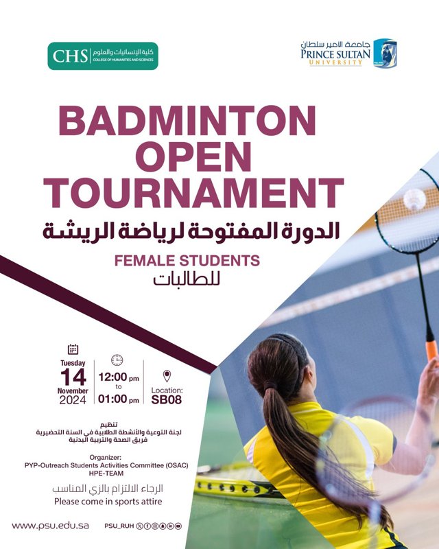 Badminton Open Tournament