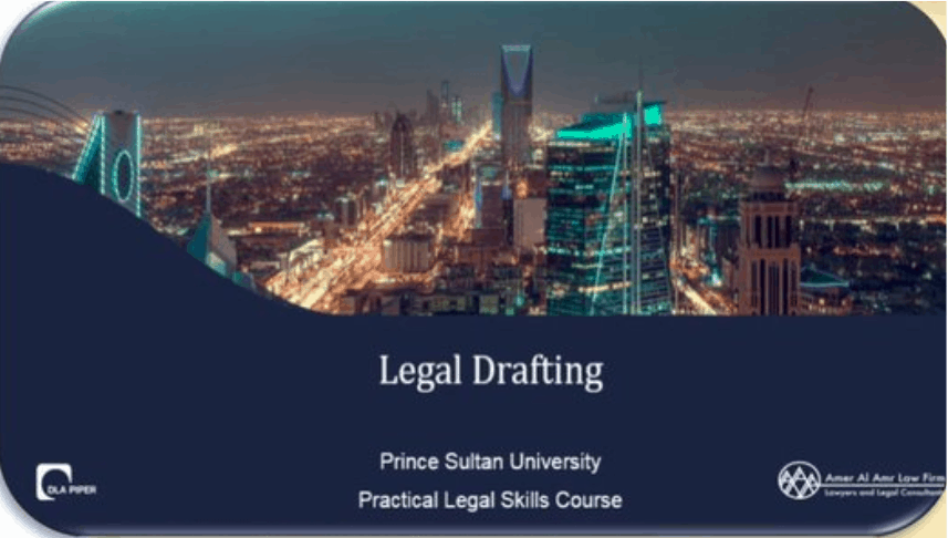 The College of Law in Collaboration with DLA Piper Organized a Workshop Entitled :(Legal Drafting)