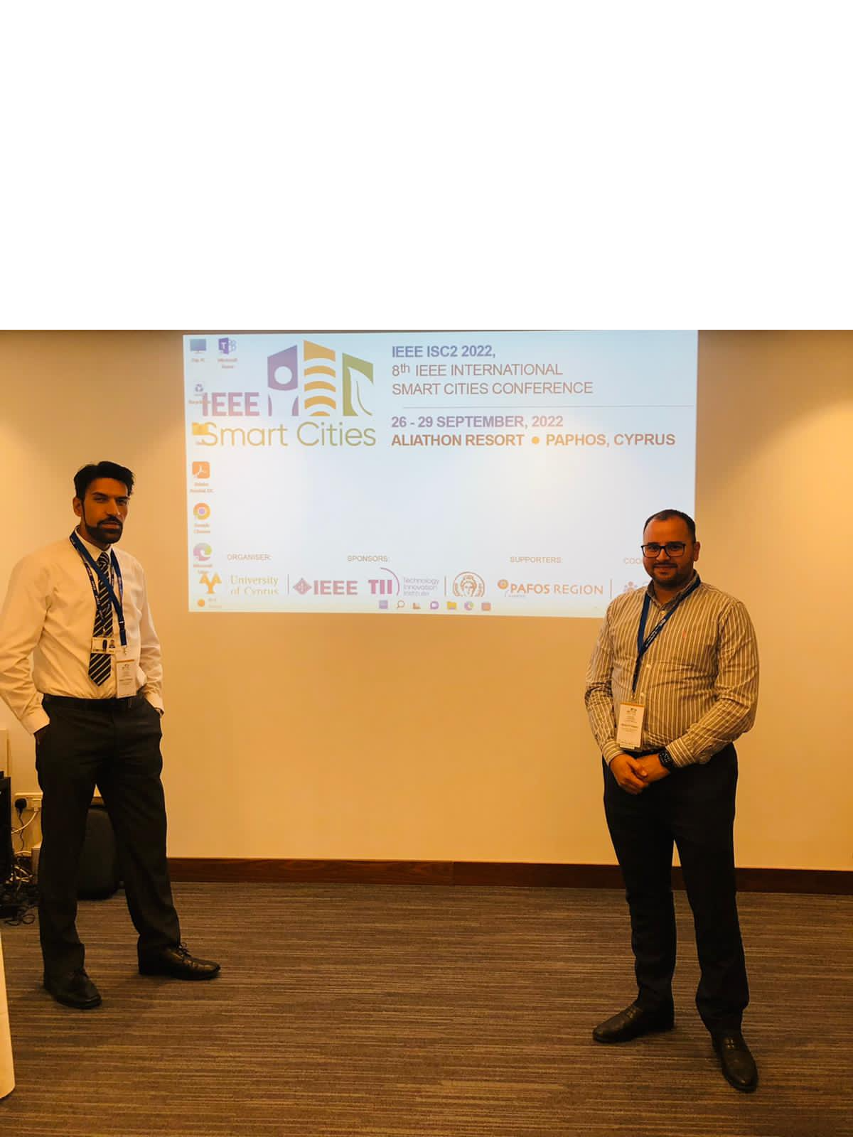 مشاركه بحث علمي في المؤتمر الدولي الثامن للمدن الذكية (The 8th IEEE Smart Cities ISC2022)